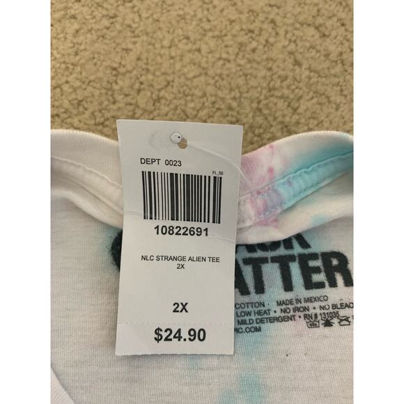 NWT Hot Topic Black Matter Alien Tie Dye Tee - Picture 5 of 7